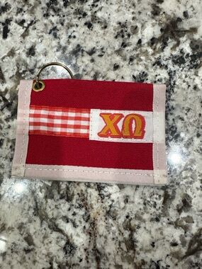 Canvas Key/ID holder, XO Patch